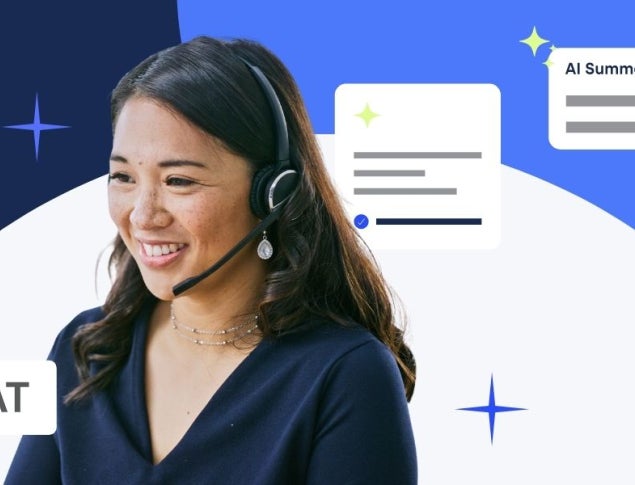 Agent being assisted by AI to deliver better customer experience 